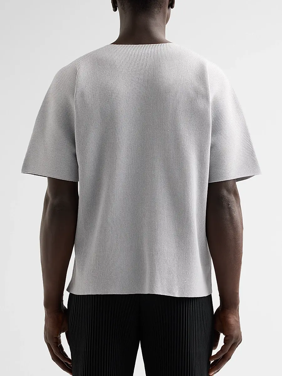 Homme Plissé Issey Miyake Men Basic Knit T-Shirt | Thumbnail 3