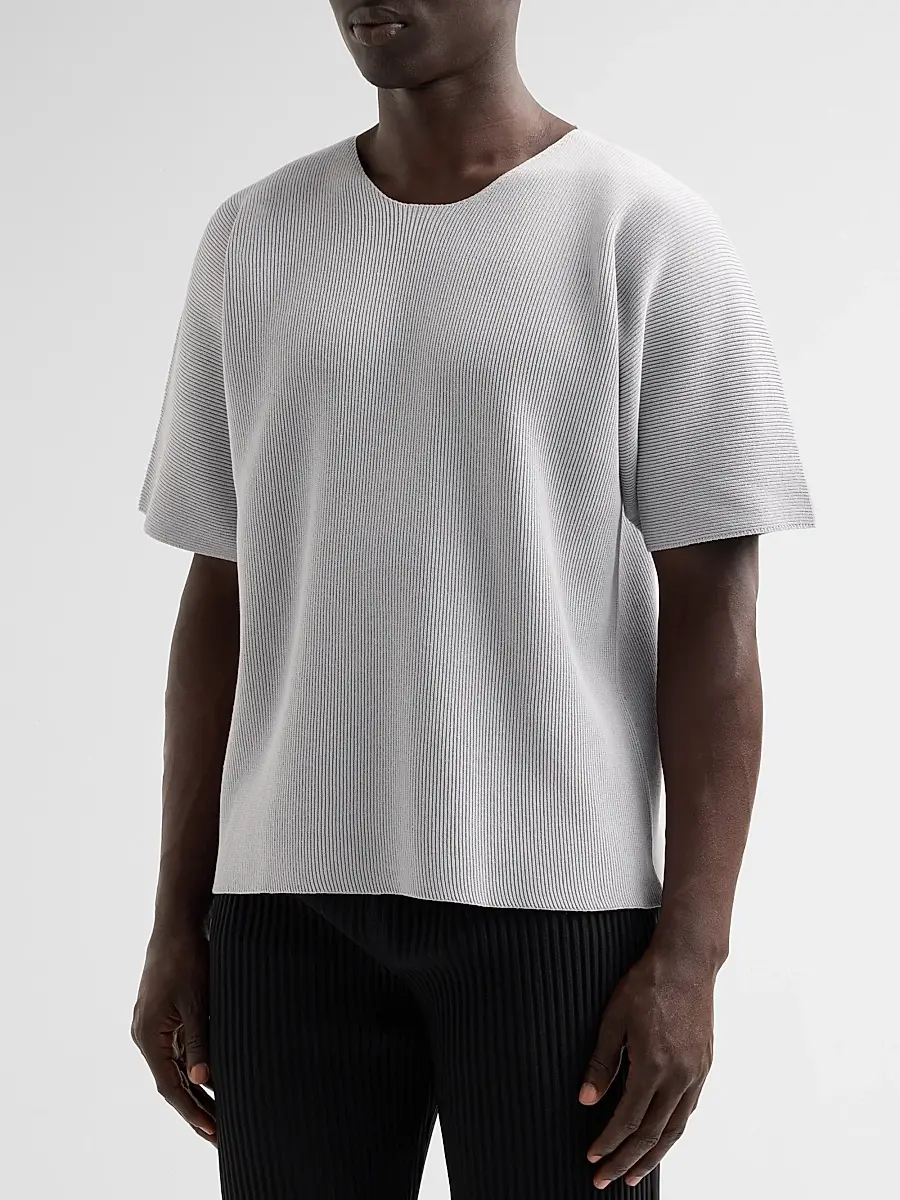 Homme Plissé Issey Miyake Men Basic Knit T-Shirt | Thumbnail 4