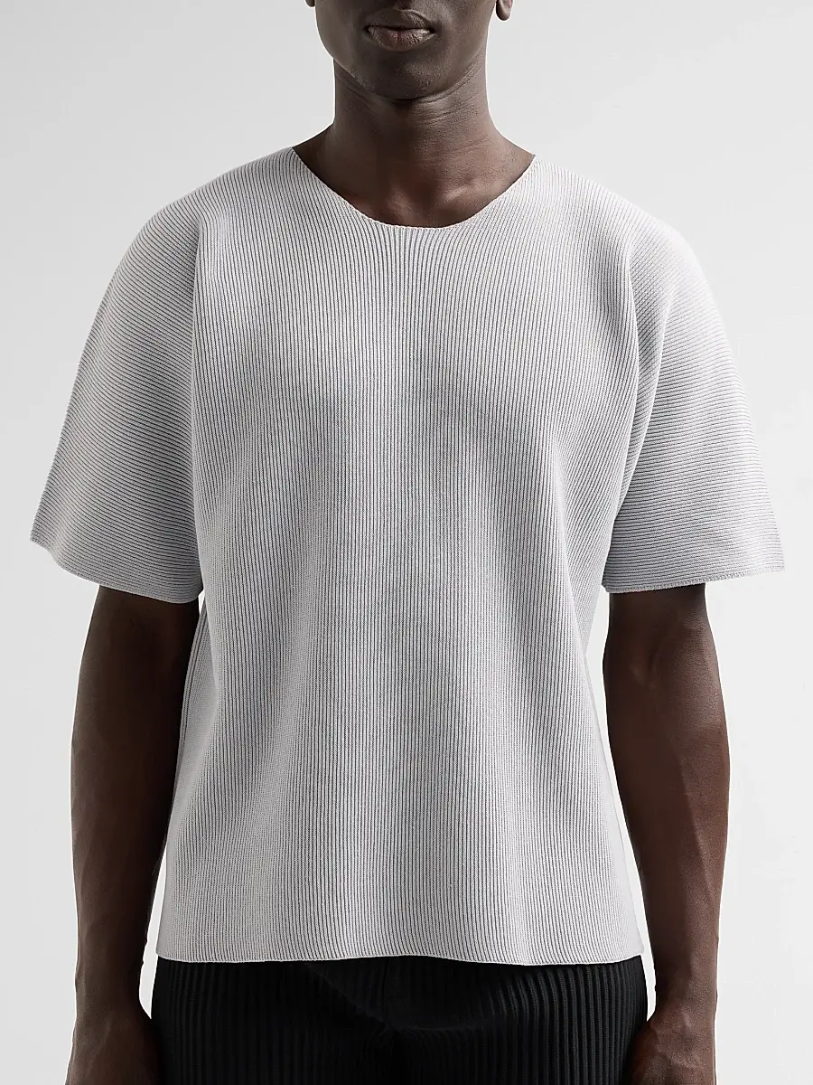 Homme Plissé Issey Miyake Men Basic Knit T-Shirt | Thumbnail 5