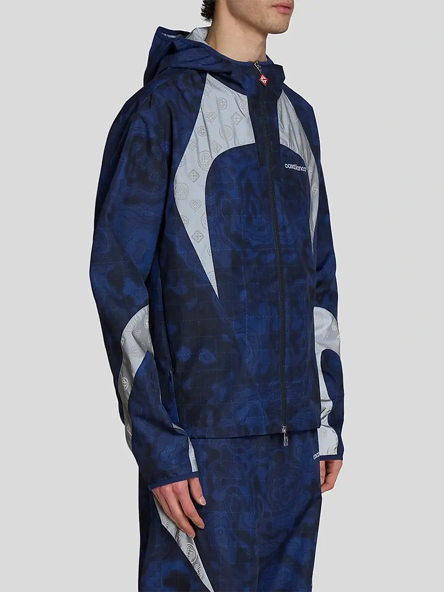 Casablanca Men's Printed Full-Zip Hooded Jacket | Thumbnail 4 Casablanca Men's Printed Full-Zip Hooded Jacket | Thumbnail 4