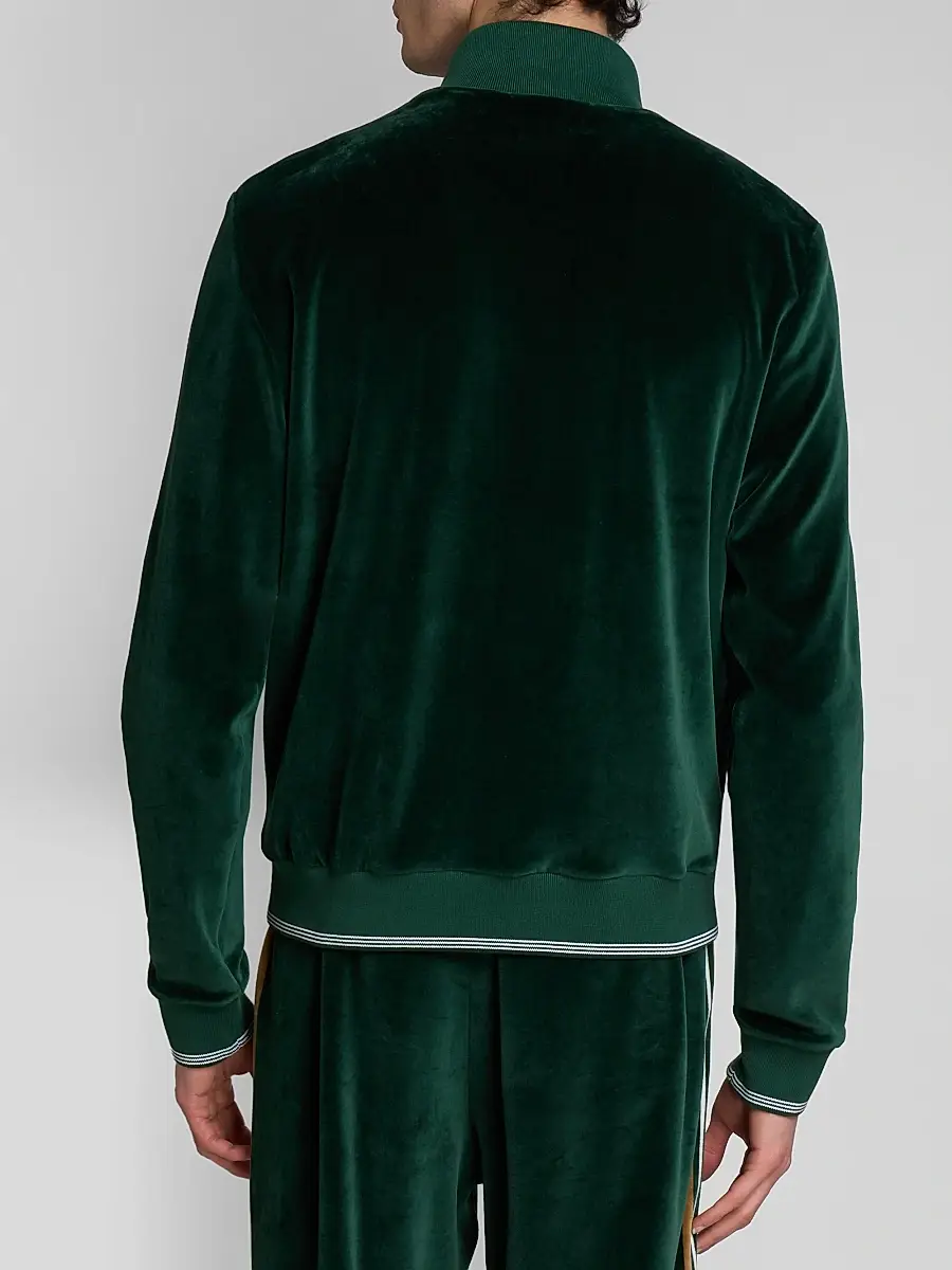 Casablanca Men's Velour Striped Track Jacket | Thumbnail 3 Casablanca Men's Velour Striped Track Jacket | Thumbnail 3