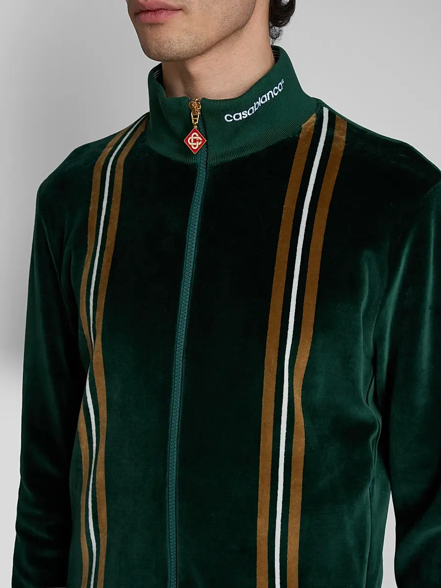 Casablanca Men's Velour Striped Track Jacket | Thumbnail 5 Casablanca Men's Velour Striped Track Jacket | Thumbnail 5