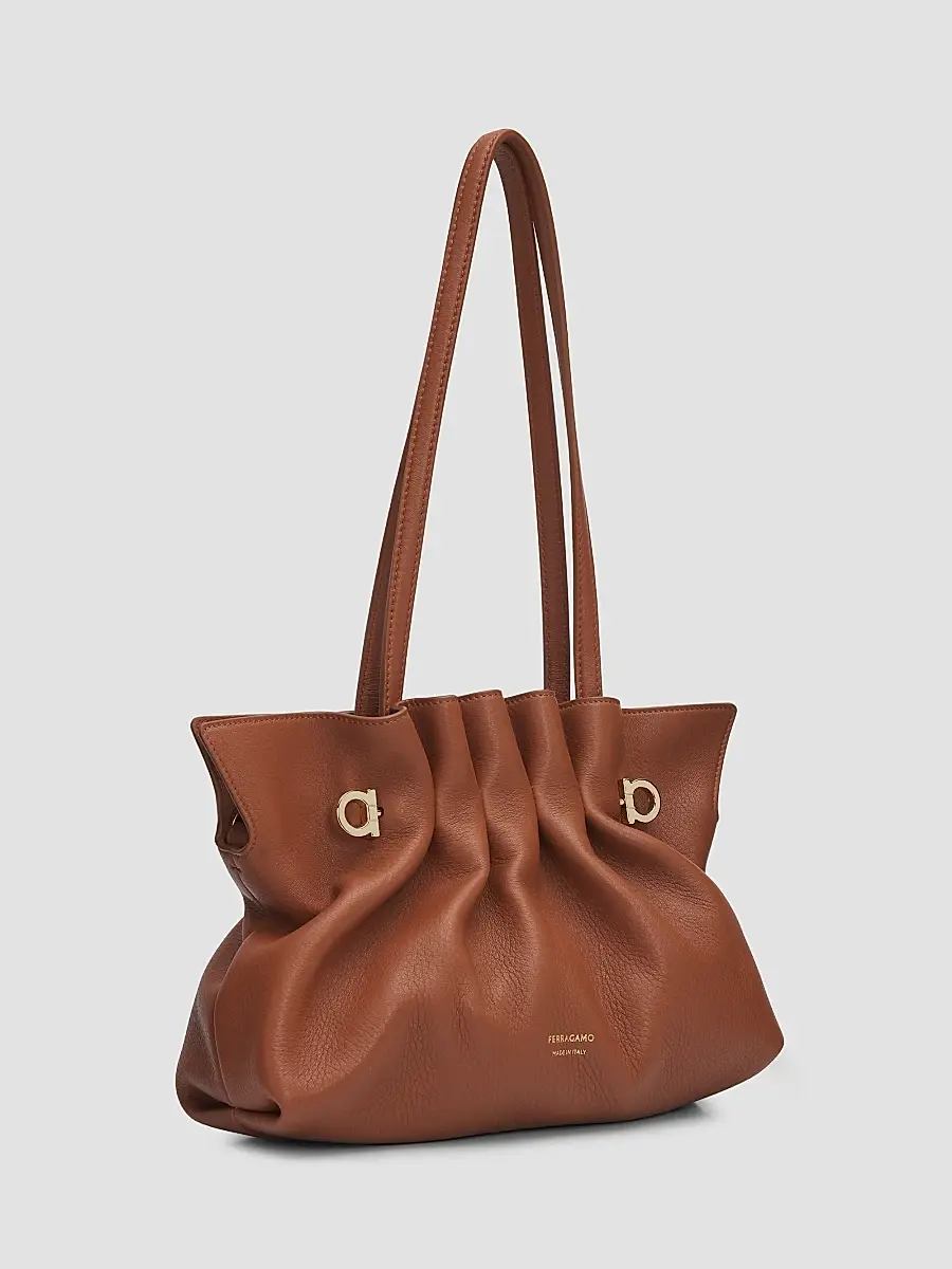 Ferragamo Women's Soft Grain Leather Shoulder Bag | Thumbnail 3 Ferragamo Women's Soft Grain Leather Shoulder Bag | Thumbnail 3