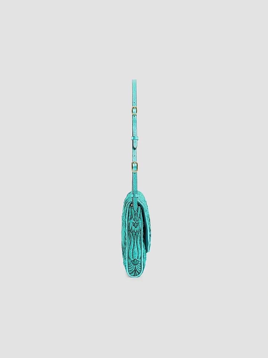 Valentino Women's DeVain Small Shoulder Bag in Jacquard Cloqué Lurex Fabric | Thumbnail 4