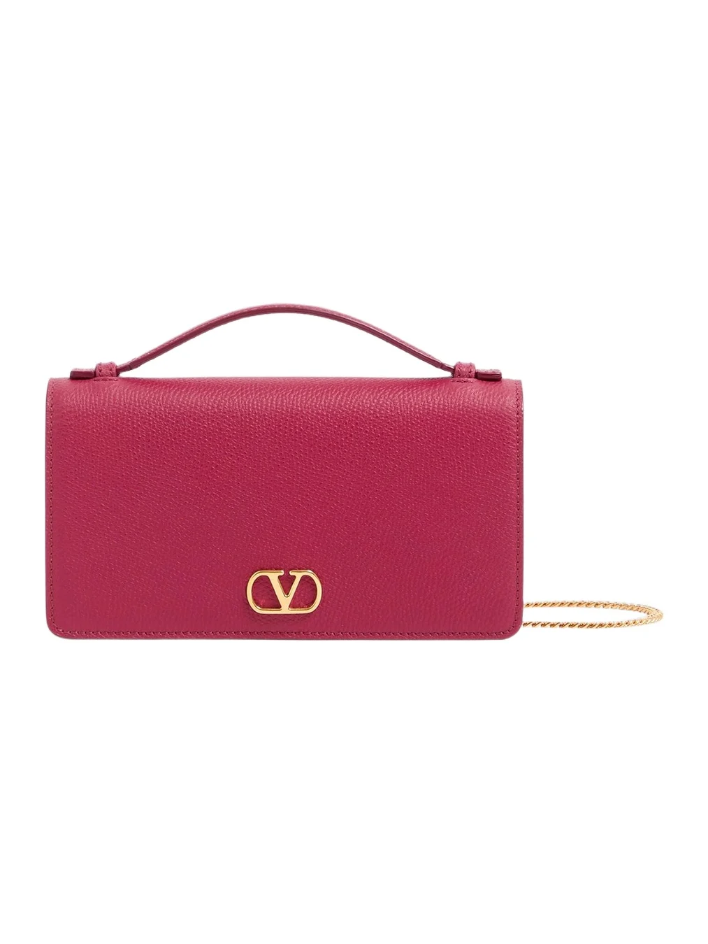 Valentino Women's VLogo Signature Grainy Calfskin Wallet with Chain - Insolent
