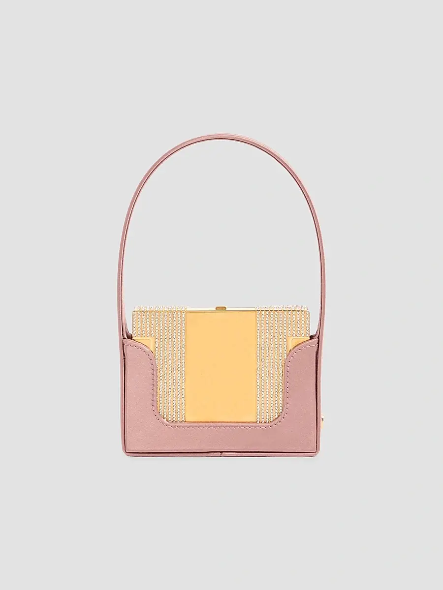 Valentino Women's Minaumorphe Minaudière Clutch in Metal with Swarovski Crystals - Brass Pink | Thumbnail 2 Valentino Women's Minaumorphe Minaudière Clutch in Metal with Swarovski Crystals - Brass Pink | Thumbnail 2
