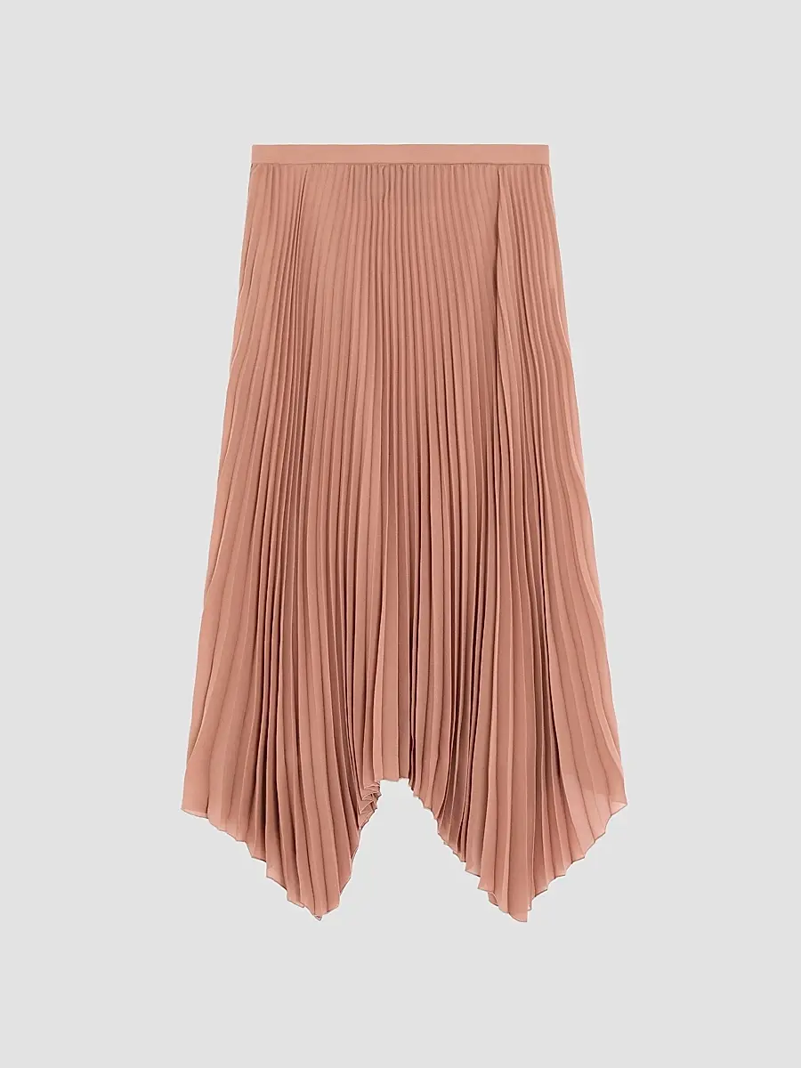 Valentino Women's Midi Skirt in Light Georgette - Terracotta | Thumbnail 2