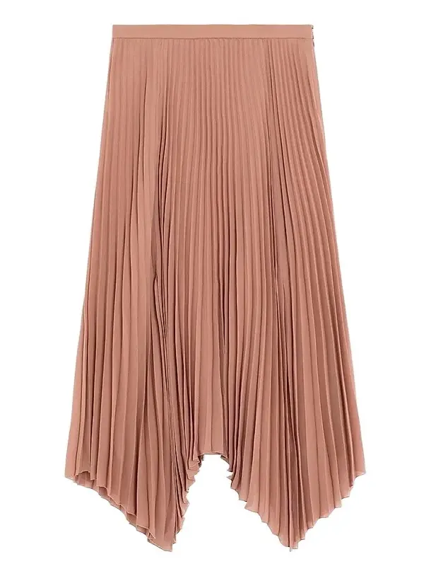 Valentino Women's Midi Skirt in Light Georgette - Terracotta