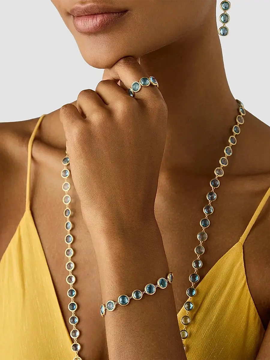 MARCO BICEGO Women's Jaipur Color 18K Yellow Gold & Blue Topaz Bracelet | Thumbnail 2