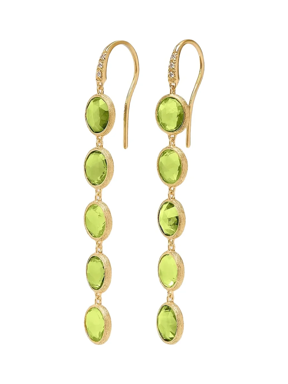 Women's Jaipur Color 18K Yellow Gold, 0.03 TCW Diamond & Peridot Drop Earrings Women's Jaipur Color 18K Yellow Gold, 0.03 TCW Diamond & Peridot Drop Earrings