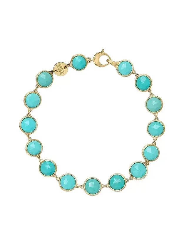 Women's Jaipur Color 18K Yellow Gold & Turquoise Bracelet - Yellow Gold Women's Jaipur Color 18K Yellow Gold & Turquoise Bracelet - Yellow Gold
