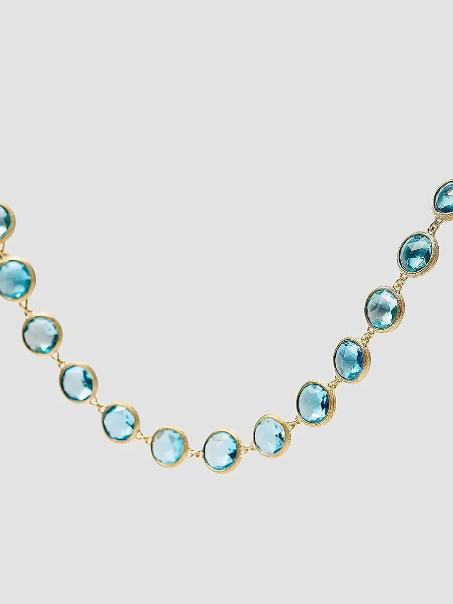 MARCO BICEGO Women's Jaipur Color 18K Yellow Gold & Blue Topaz Necklace | Thumbnail 3