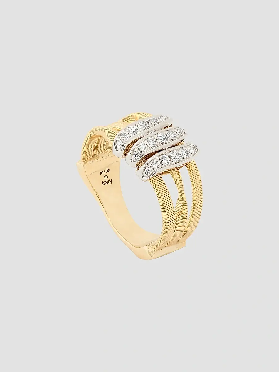 MARCO BICEGO Women's Marrakech Two-Tone 18K Gold & 0.21 TCW Diamond Ring | Thumbnail 3 MARCO BICEGO Women's Marrakech Two-Tone 18K Gold & 0.21 TCW Diamond Ring | Thumbnail 3