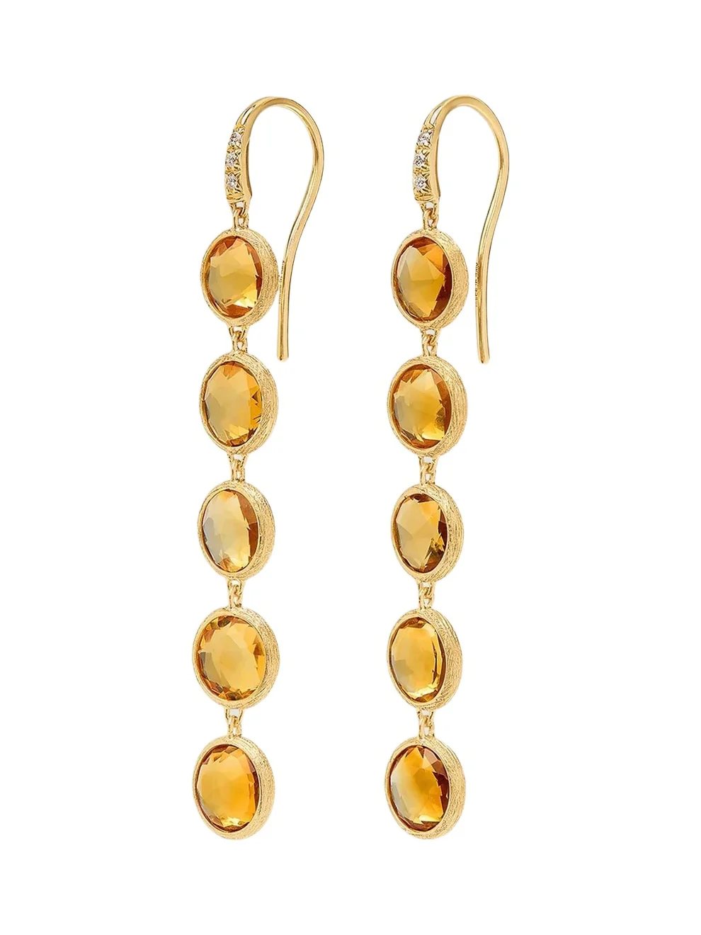 Women's Jaipur Color 18K Yellow Gold, Citrine & 0.03 TCW Diamond Drop Earrings Women's Jaipur Color 18K Yellow Gold, Citrine & 0.03 TCW Diamond Drop Earrings