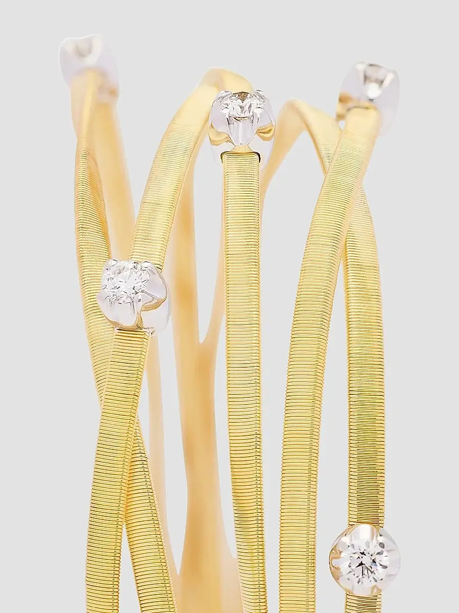 MARCO BICEGO Women's Marrakech 18K Gold & 0.4 TCW Diamond Layered Coil Bracelet | Thumbnail 3 MARCO BICEGO Women's Marrakech 18K Gold & 0.4 TCW Diamond Layered Coil Bracelet | Thumbnail 3