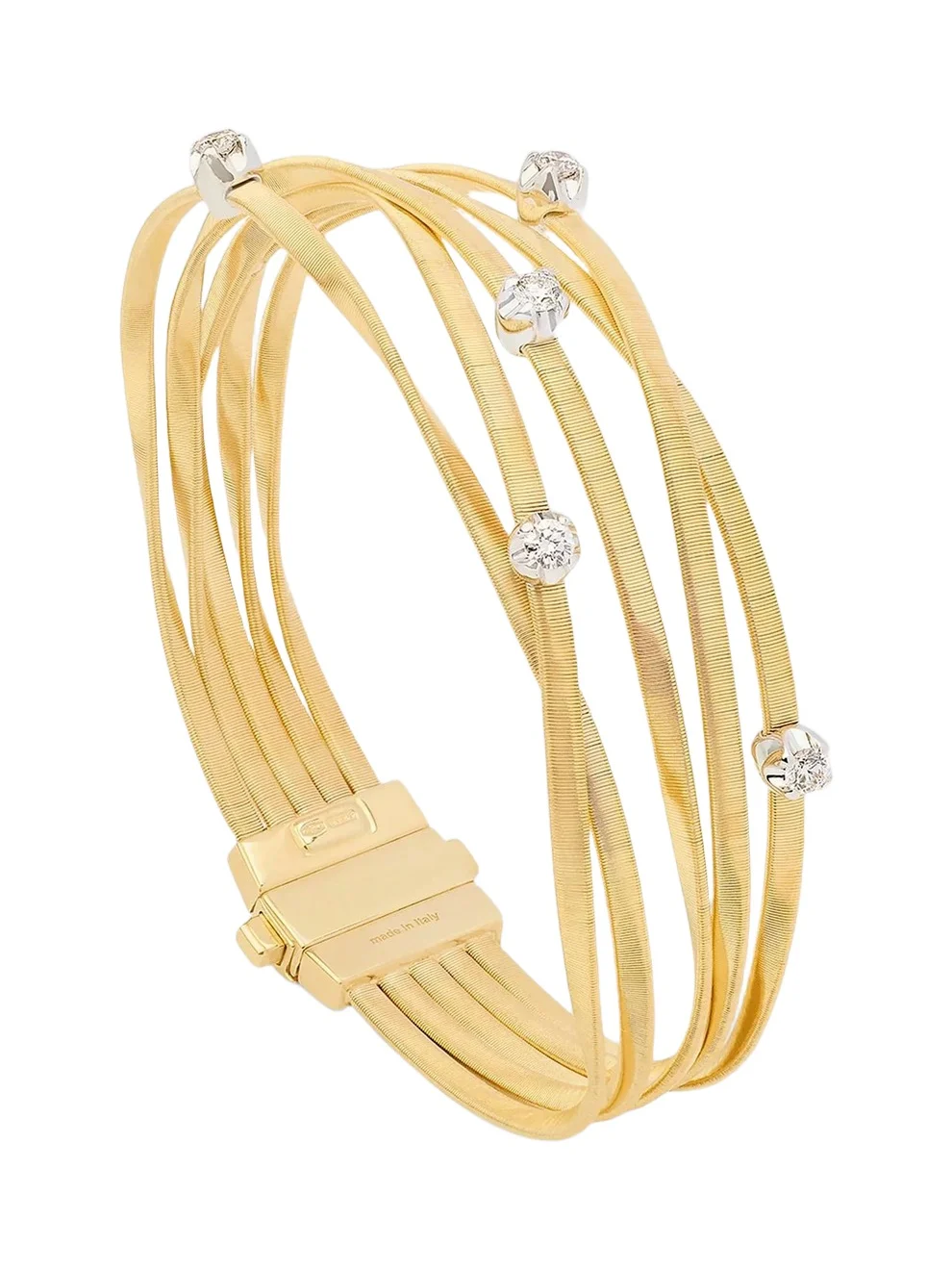 MARCO BICEGO Women's Marrakech 18K Gold & 0.4 TCW Diamond Layered Coil Bracelet