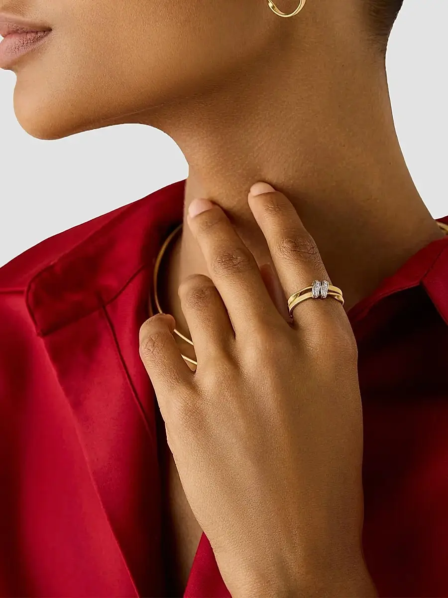 MARCO BICEGO Women's Marrakech 18K Gold & 0.08 TCW Diamond Ring | Thumbnail 2 MARCO BICEGO Women's Marrakech 18K Gold & 0.08 TCW Diamond Ring | Thumbnail 2