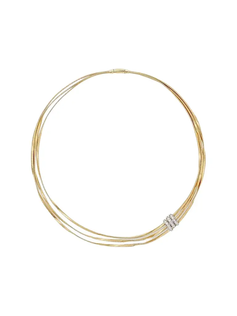 MARCO BICEGO Women's Marrakech 18K Gold & 0.21 TCW Diamond Triple-Strand Necklace