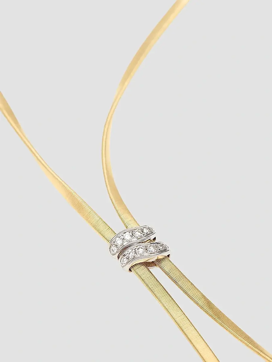 MARCO BICEGO Women's Marrakech Two-Tone 18K Gold & 0.22 TCW Diamond Lariat Necklace | Thumbnail 2 MARCO BICEGO Women's Marrakech Two-Tone 18K Gold & 0.22 TCW Diamond Lariat Necklace | Thumbnail 2
