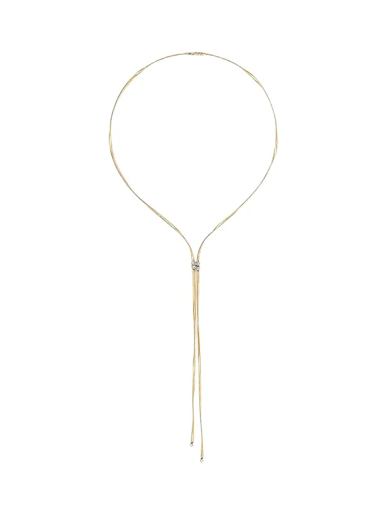 Women's Marrakech Two-Tone 18K Gold & 0.22 TCW Diamond Lariat Necklace Women's Marrakech Two-Tone 18K Gold & 0.22 TCW Diamond Lariat Necklace