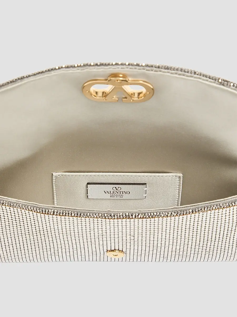 Valentino Women's DeVain Small Metallic Mesh Shoulder Bag | Thumbnail 7 Valentino Women's DeVain Small Metallic Mesh Shoulder Bag | Thumbnail 7