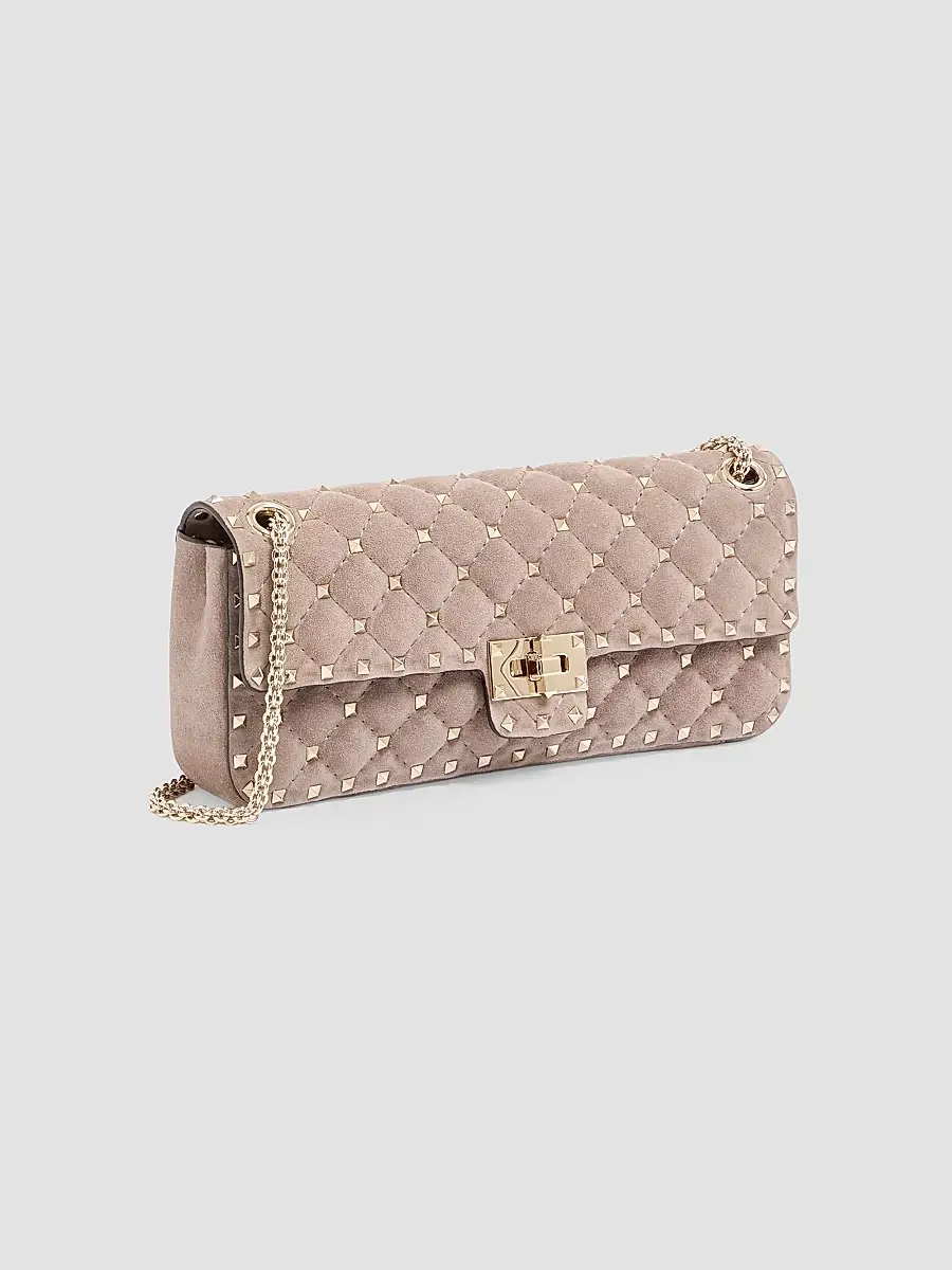 Valentino Women's Rockstud Spike Suede Medium Shoulder Bag | Thumbnail 3 Valentino Women's Rockstud Spike Suede Medium Shoulder Bag | Thumbnail 3