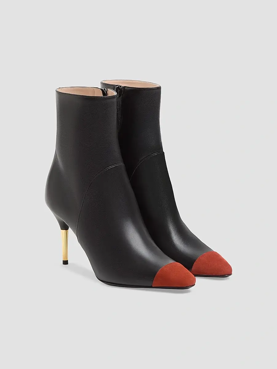 Valentino Women's Sinead 85MM Ankle Boots in Nappa and Suede - Black Rust | Thumbnail 2 Valentino Women's Sinead 85MM Ankle Boots in Nappa and Suede - Black Rust | Thumbnail 2