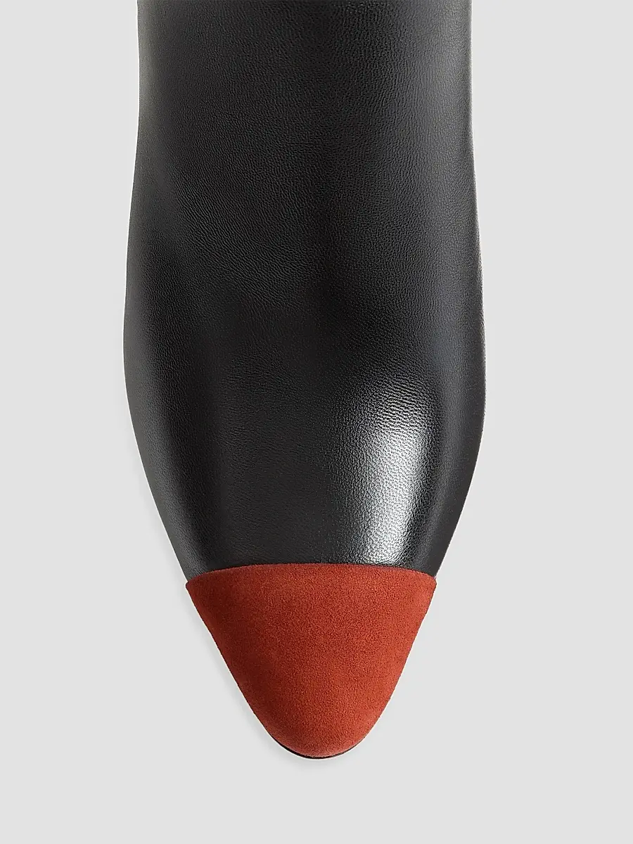 Valentino Women's Sinead 85MM Ankle Boots in Nappa and Suede - Black Rust | Thumbnail 5 Valentino Women's Sinead 85MM Ankle Boots in Nappa and Suede - Black Rust | Thumbnail 5