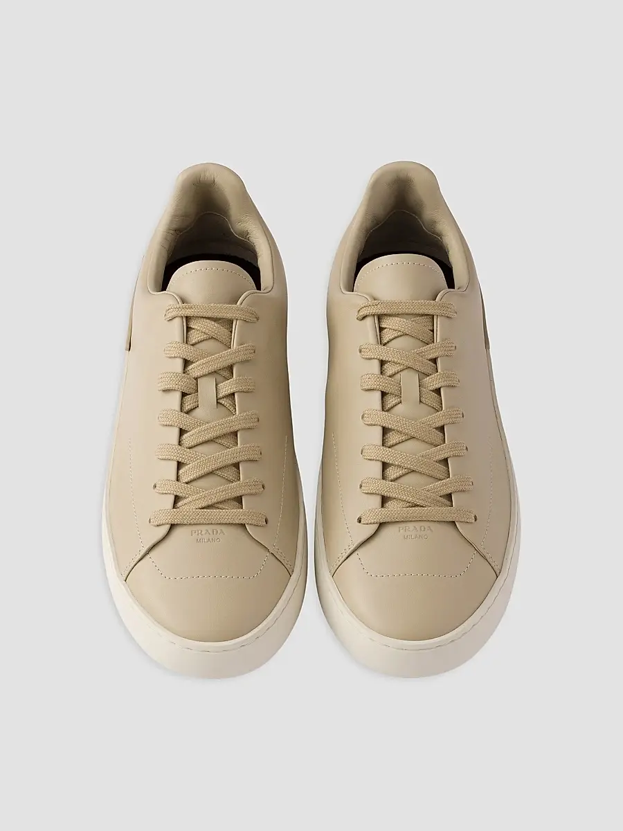 Prada Men's Court Leather Sneakers | Thumbnail 2 Prada Men's Court Leather Sneakers | Thumbnail 2
