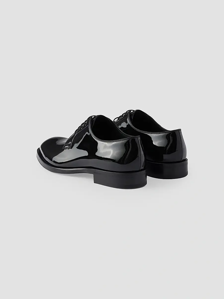 Prada Men's Patent Leather Lace-Up Shoes | Thumbnail 3 Prada Men's Patent Leather Lace-Up Shoes | Thumbnail 3