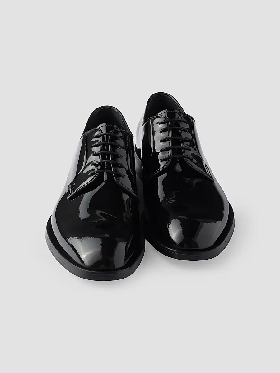 Prada Men's Patent Leather Lace-Up Shoes | Thumbnail 4 Prada Men's Patent Leather Lace-Up Shoes | Thumbnail 4