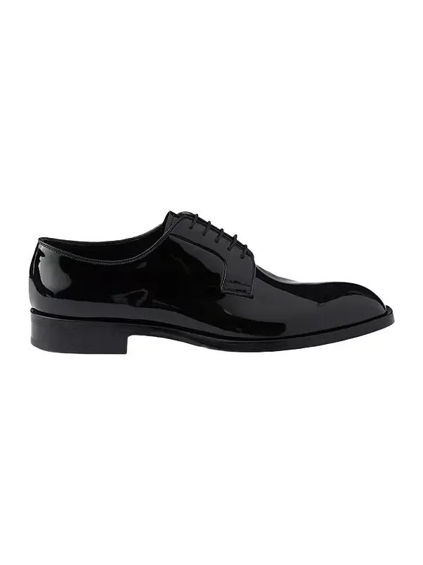Prada Men's Patent Leather Lace-Up Shoes