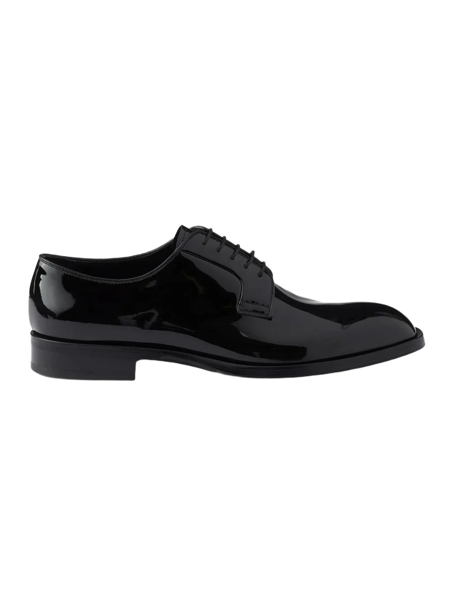Prada Men's Patent Leather Lace-Up Shoes