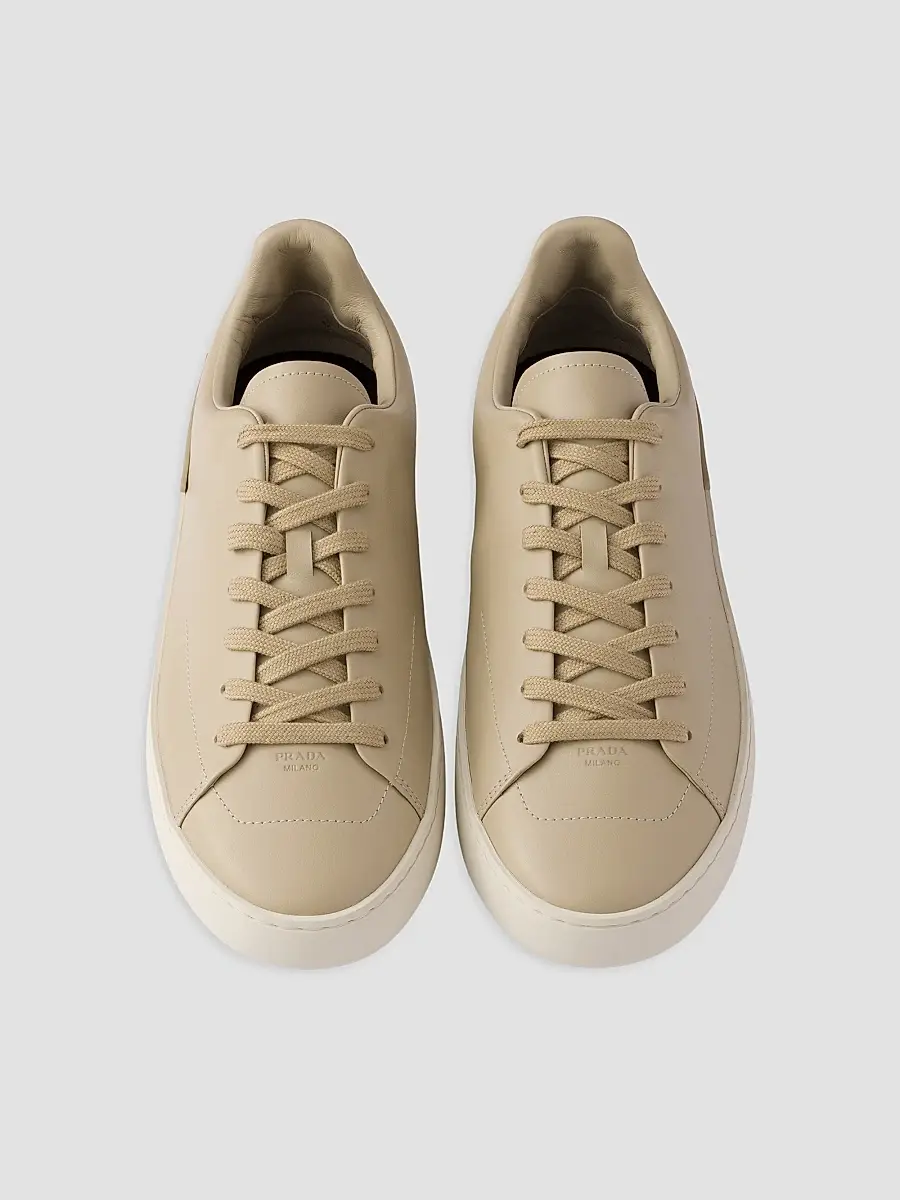 Prada Men's Court Leather Sneakers | Thumbnail 2 Prada Men's Court Leather Sneakers | Thumbnail 2