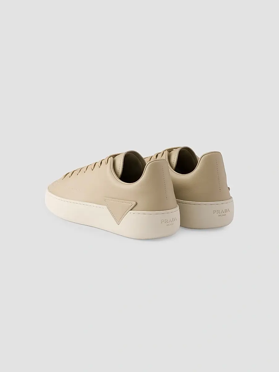 Prada Men's Court Leather Sneakers | Thumbnail 4 Prada Men's Court Leather Sneakers | Thumbnail 4