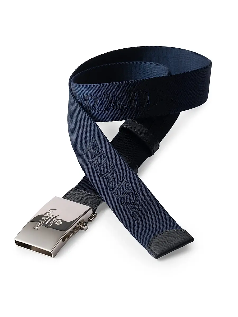 Prada Men's Woven Re-Nylon Belt | Thumbnail 2 Prada Men's Woven Re-Nylon Belt | Thumbnail 2
