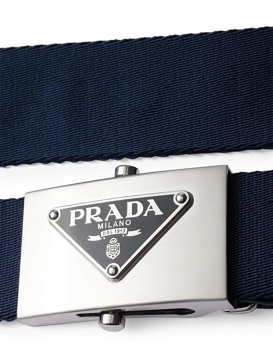 Prada Men's Woven Re-Nylon Belt | Thumbnail 3 Prada Men's Woven Re-Nylon Belt | Thumbnail 3