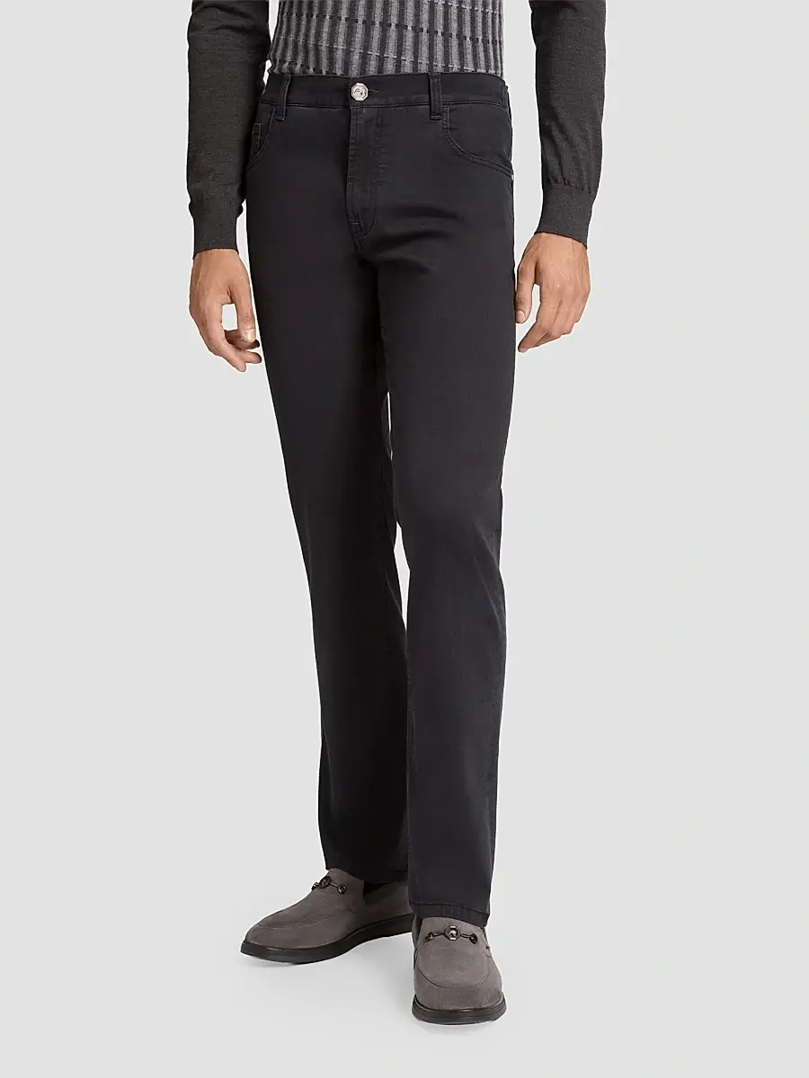 Stefano Ricci Men's Cotton Blend Tapered Jeans | Thumbnail 2
