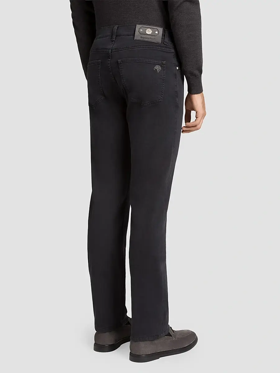 Stefano Ricci Men's Cotton Blend Tapered Jeans | Thumbnail 3