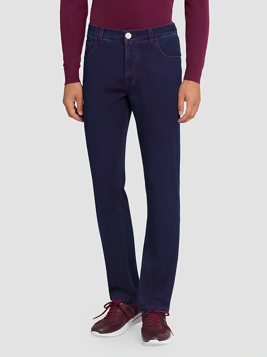 Stefano Ricci Men's Cotton Blend Tapered Jeans | Thumbnail 2