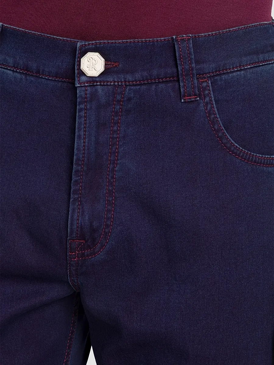 Stefano Ricci Men's Cotton Blend Tapered Jeans | Thumbnail 6