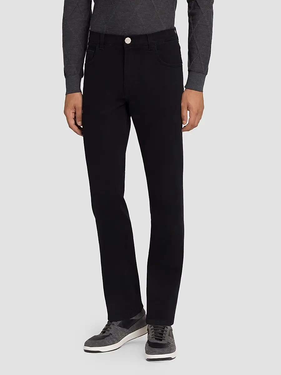 Stefano Ricci Men's Cotton Blend Tapered Jeans | Thumbnail 2 Stefano Ricci Men's Cotton Blend Tapered Jeans | Thumbnail 2