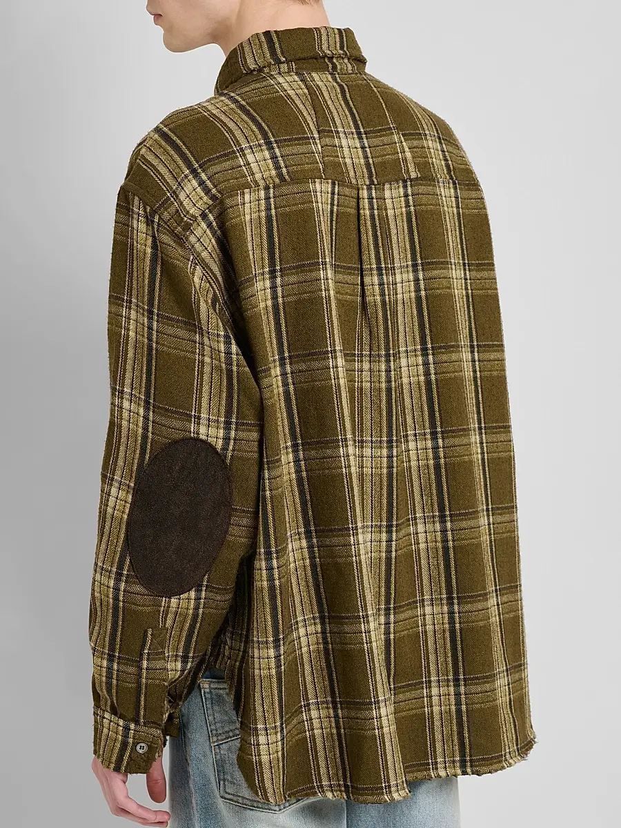 Rhude Men's Aviano Checked Cotton-Blend Shirt | Thumbnail 5 Rhude Men's Aviano Checked Cotton-Blend Shirt | Thumbnail 5