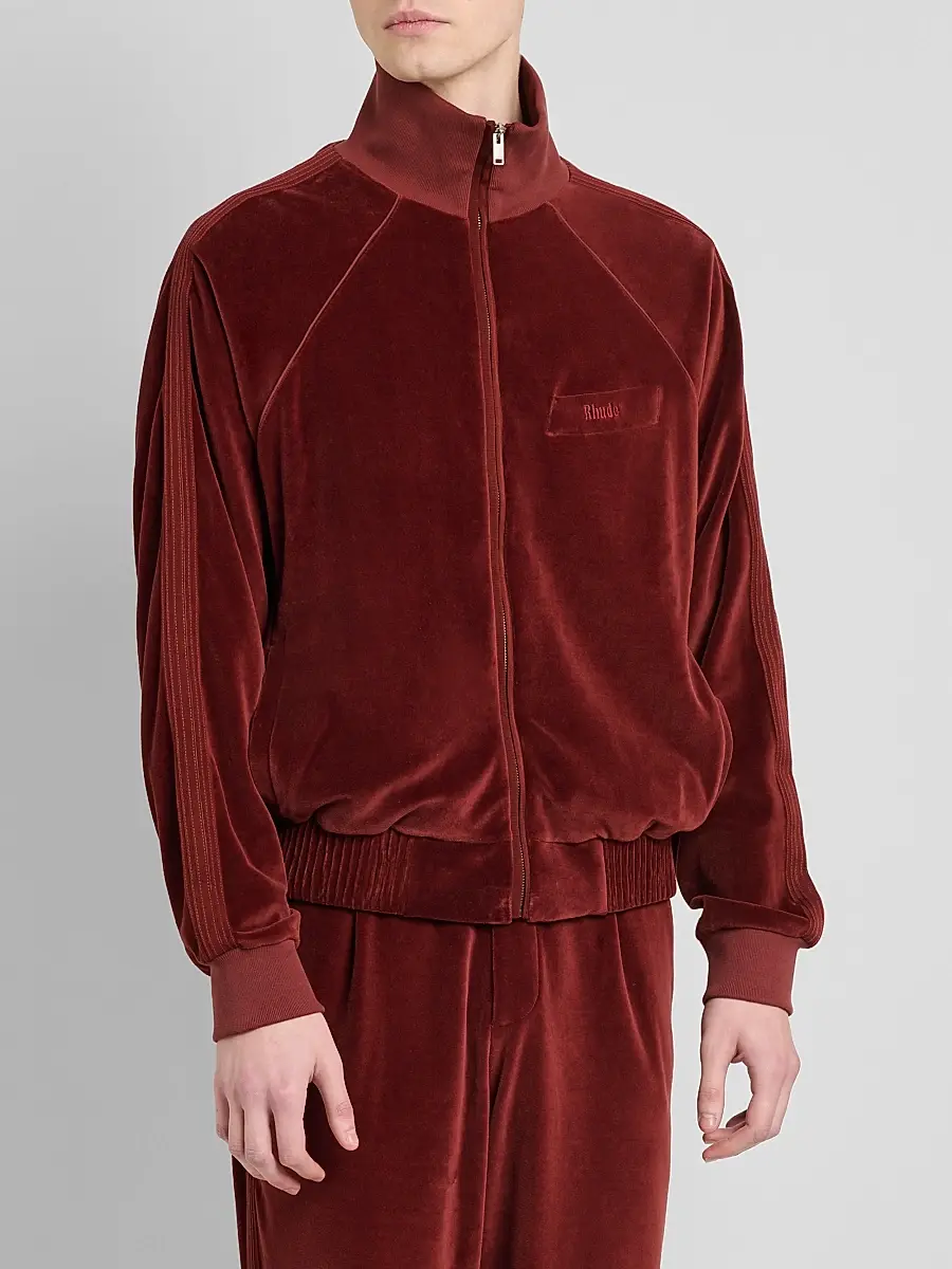 Rhude Men's Madera Velour Track Jacket | Thumbnail 4
