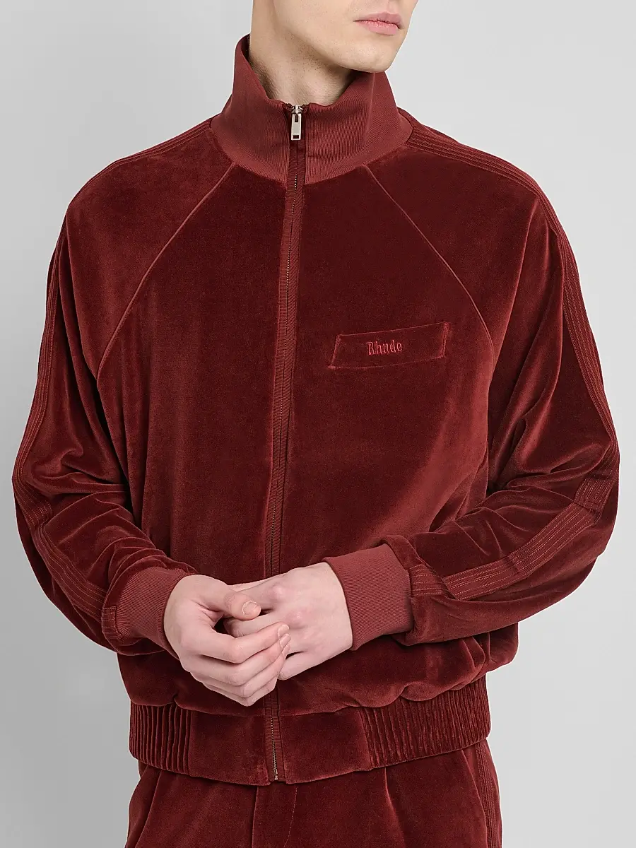 Rhude Men's Madera Velour Track Jacket | Thumbnail 5