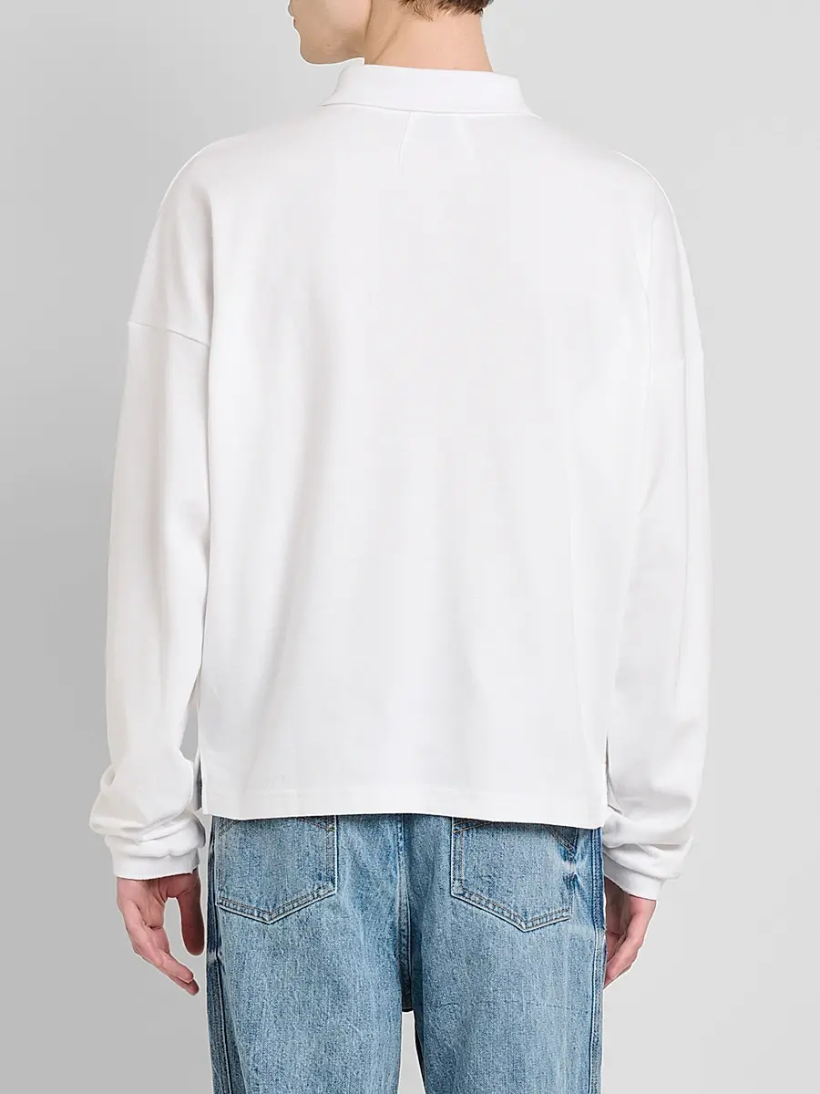 Rhude Men's Logo Embroidery Long-Sleeve Polo Shirt | Thumbnail 3 Rhude Men's Logo Embroidery Long-Sleeve Polo Shirt | Thumbnail 3