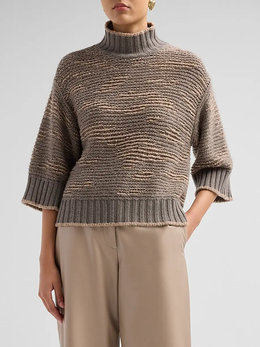 Fabiana Filippi Women's Virgin Wool-Blend Turtleneck Sweater | Thumbnail 4 Fabiana Filippi Women's Virgin Wool-Blend Turtleneck Sweater | Thumbnail 4