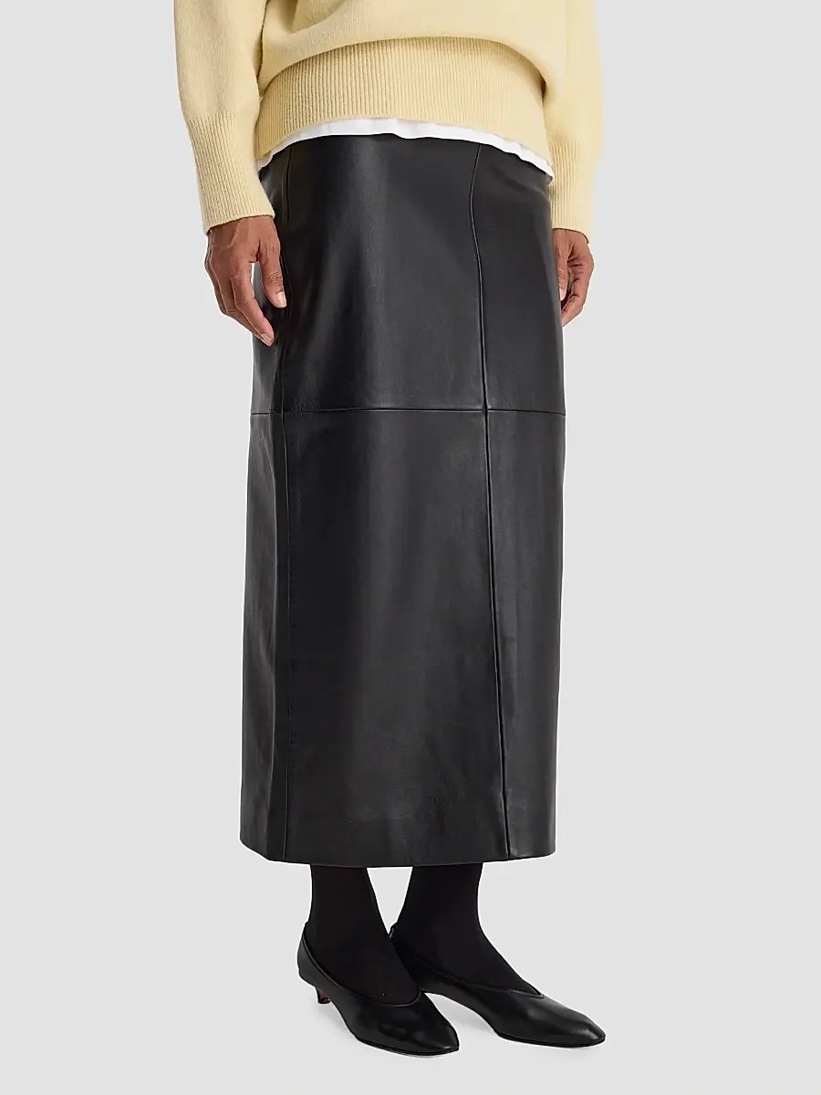 RÓHE Women's Leather Pencil Midi Skirt | Thumbnail 4 RÓHE Women's Leather Pencil Midi Skirt | Thumbnail 4