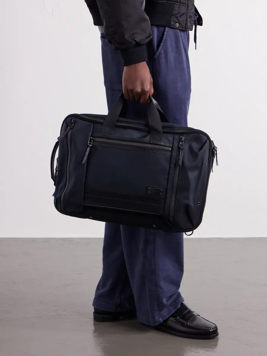 Master-Piece Rise Leather and Canvas-Trimmed CORDURA® MasterTeX Backpack - Men | Thumbnail 3 Master-Piece Rise Leather and Canvas-Trimmed CORDURA® MasterTeX Backpack - Men | Thumbnail 3