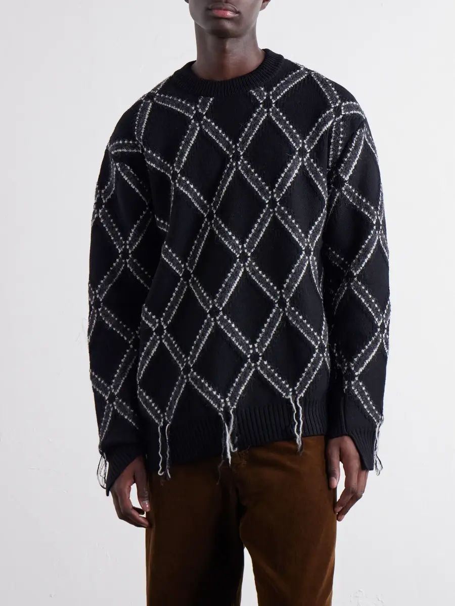Junya Watanabe Intarsia Wool-Blend Sweater - Men | Thumbnail 3